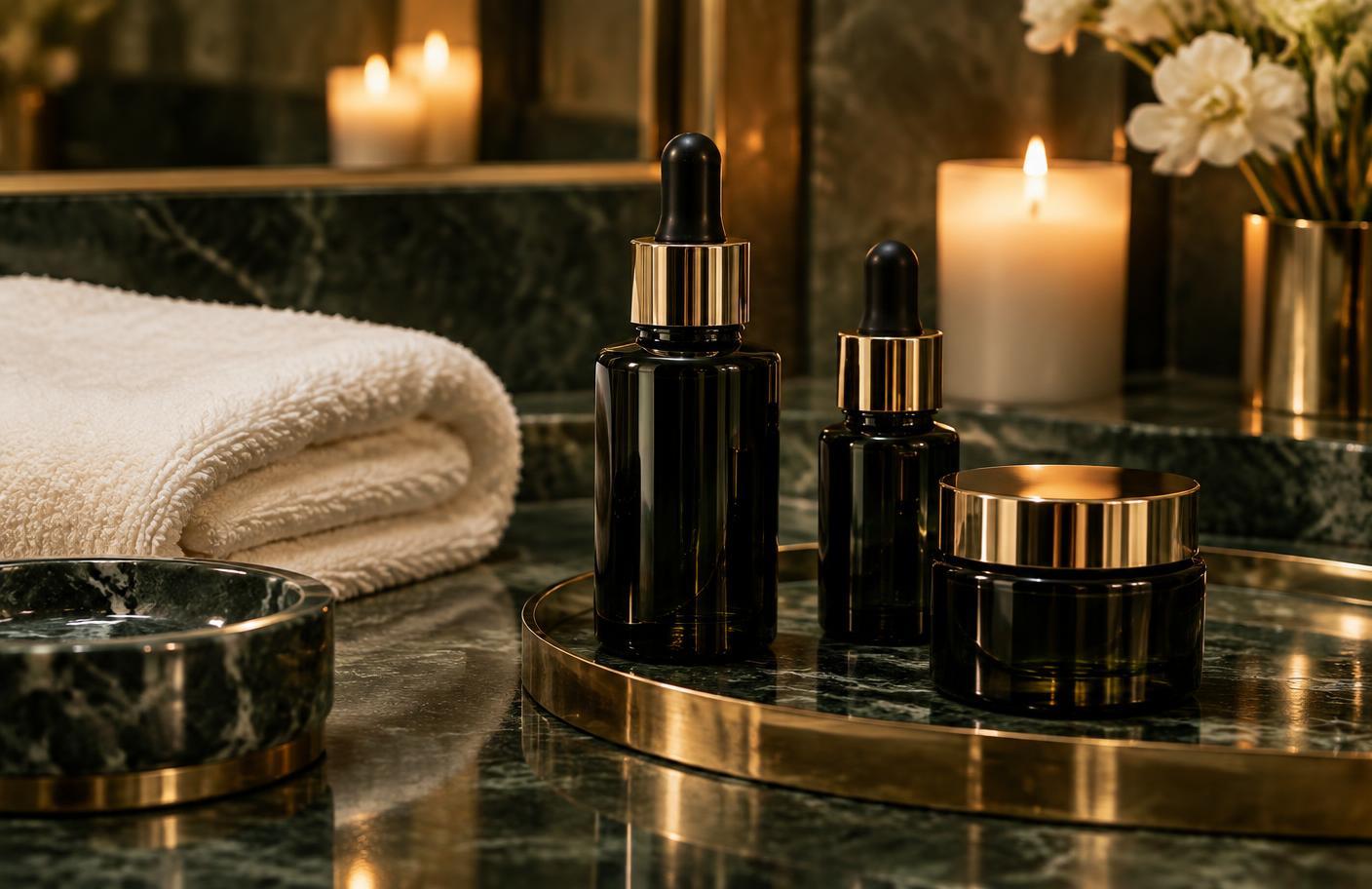 Luxury spa skincare ritual